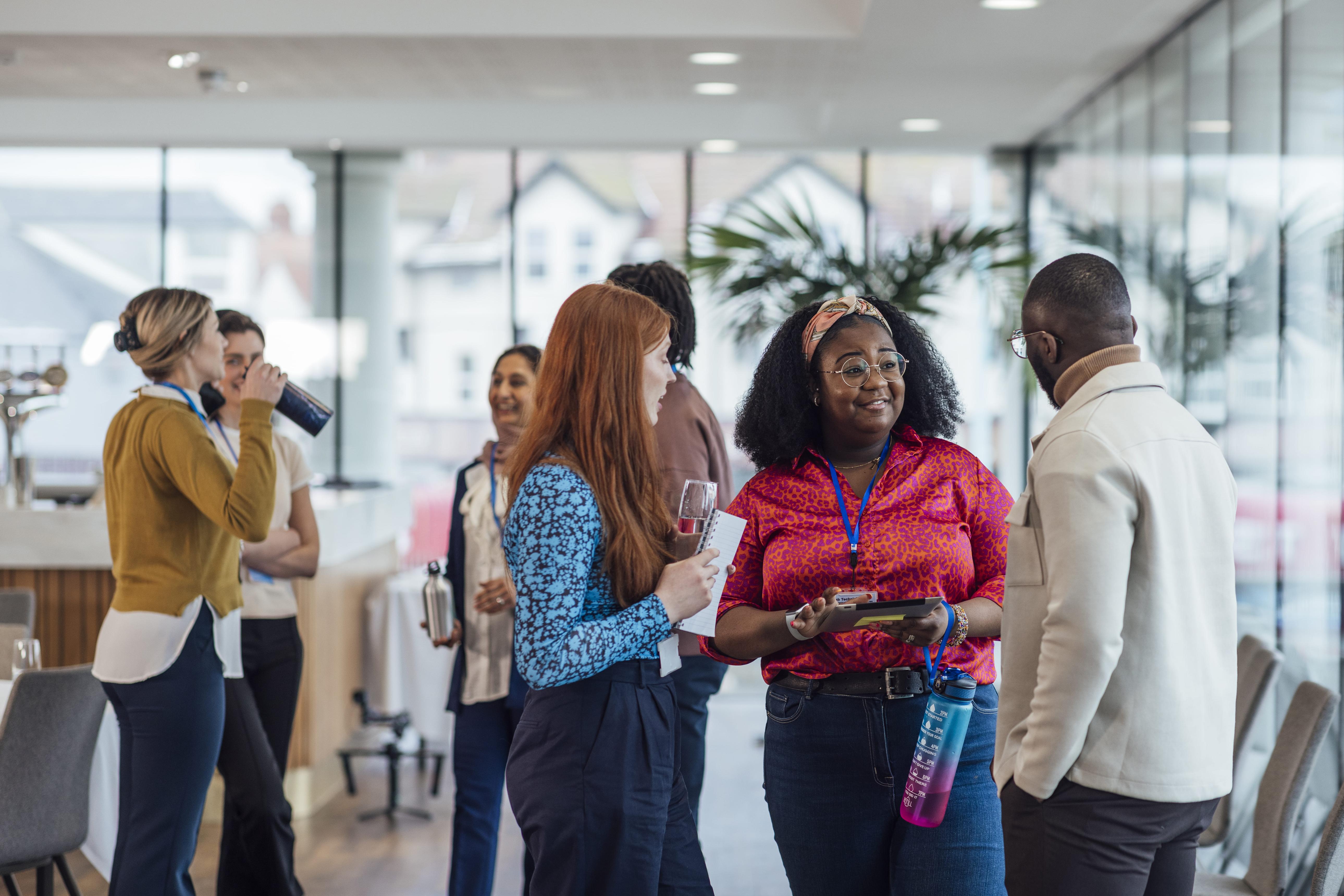 Professionals collaborating and growing their careers through meaningful connections.