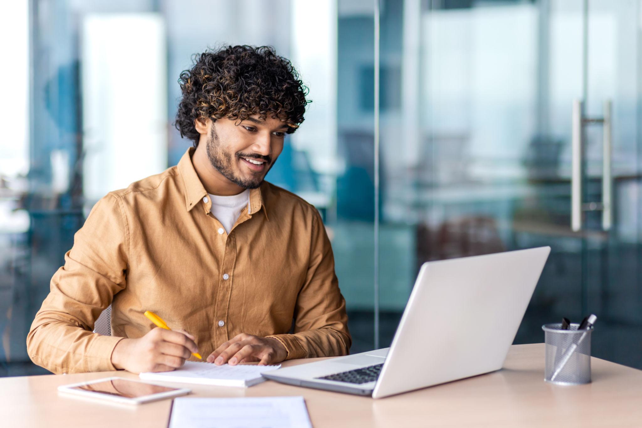 Professional learning new skills through online training
